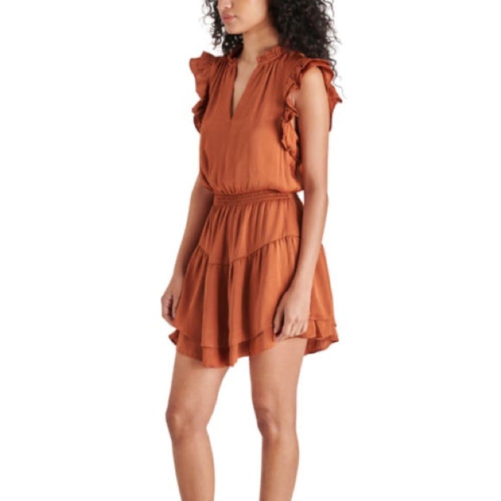 Steve Madden Prairie Dreams Burnt Orange Mini Dress Size Small